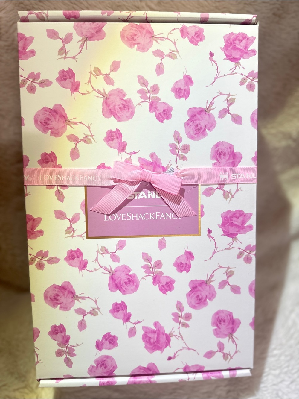 Stanley Pink and White Floral Gift Box with Bow